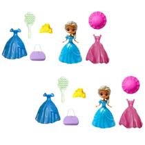 Kit 2 Bonecas casa dos sonhos brinquedo infantil na cartela com roupinha lembrancinha festa menina