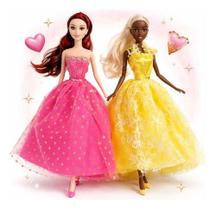 Kit 2 Bonecas Fashion Princesa Grande 28cm Articuladas Kit 2 Bonecas Fashion Princesa Grande 28cm Articuladas