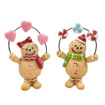 Kit 2 Boneco De Natal Cookie Natalino Gingerbread Decor 14Cm