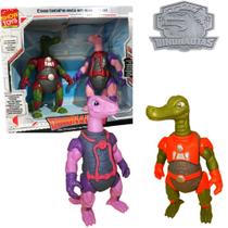 Kit 2 Boneco Dinosauro Dinonautas Show Toys Crocky e Linx 36