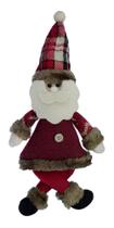 Kit 2 Boneco Pendente Papai Noel Árvore Natal Tecido De 30cm