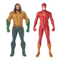 Kit 2 Bonecos Aquaman E The Flash 15cm