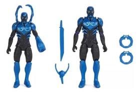 Kit 2 Bonecos Besouro Azul 10cm Modo Herói E Modo Batalha