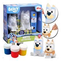 Kit 2 Bonecos Brinquedo Para Pintar Bluey E Bingo Lavável