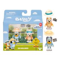 Kit 2 Bonecos Colecionáveis 6cm Bluey - De Férias
