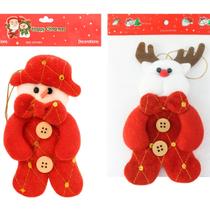 Kit 2 Bonecos de Neve de Pelúcia - Enfeites Natalinos para Decoração de Árvores e Guirlandas