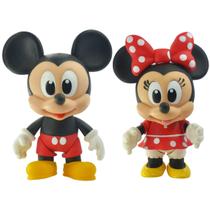 Kit 2 Bonecos Disney Mickey E Minnie Mouse Baby Grande Vinil