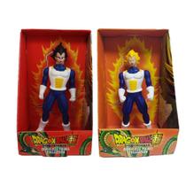 Kit 2 Bonecos Dragon Ball Z Vegeta e Vegeta Super Saiyajin - Super Size Figure Collection