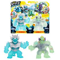 Kit 2 Bonecos Heroes Of Goo Jit Zu Deep Goo Sea Ice Blast Blazagon Vs Horriglow Estica 50cm