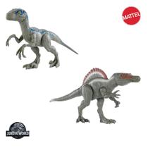 Kit 2 Bonecos Jurassic World Dinossauro Velociraptor Blue + Spinosaurus Dino Value - FNY87 - Mattel Kit 2 Bonecos Jurassic World Dinossauro Velociraptor Blue + Spinosaurus Dino Value - FNY87 - Mattel