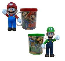 Kit 2 Bonecos Mario E Luigi + Canecas Personalizadas Kit 2 Bonecos Mario E Luigi + Canecas Personalizadas