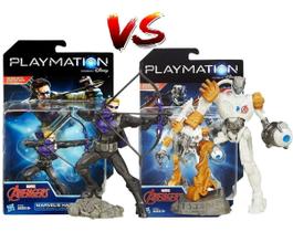 Kit 2 Bonecos Marvel Arqueiro vs Ultron Playmation Disney