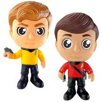 Kit 2 Bonecos Star Trek Capitão Kirk Scoot Jornada Estrelas