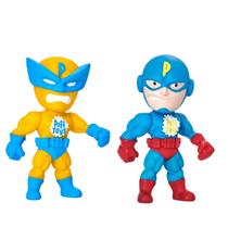 Kit 2 Bonecos Super Heróis Articulados 17cm Vinil Macio Atóxico Vingadores Liga De Justiça Brinquedo Infantil Puff Toys Kit 2 Bonecos Super Heróis Articulados 17cm Vinil Macio Atóxico Vingadores Liga De Justiça Brinquedo Infantil Puff Toys