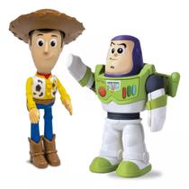 Kit 2 Bonecos Toy Story Woody e Buzz Lightyear Brinquedo de Menina e Menino Elka Embalado para Presente com Revista de Colorir Dia das Crianças