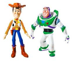 Kit 2 Bonecos Wood E Buzz Toy Story Original Caixa Vinil