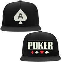 Kit 2 Bonés Bordados - Poker As de Espadas