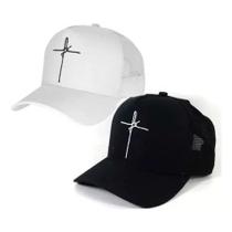 Kit 2 Bonés Fé Aba Curva Trucker Snapback Unissex