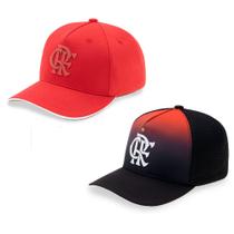 Kit 2 bonés Flamengo Símbolo Bordado SuperCap - Oficial