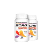 Kit 2 Borg Cabelo Pele Unhas 500mg 30 Cápsulas Cada