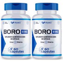 Kit 2 boro 60 cápsulas 500 mg muwiz