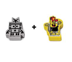 Kit 2 Borracha Urbz 1 Gato e 1 Robo Faber Castell Kit 2 Borracha Urbz 1 Gato e 1 Robo Faber Castell