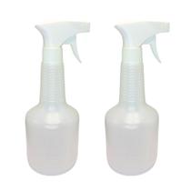 Kit 2 Borrifador Pulverizador Manual 500ml Branco Spray Stream Off Resistente Versátil Prático