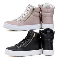 Kit 2 Bota Botinha Tênis Cano Alto Feminino Fitness até n.º 41