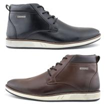 Kit 2 Bota Casual Coturno Masculino Half Cab Ajuste em Cadarço