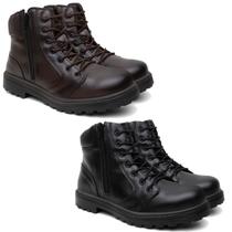 Kit 2 Bota Coturno Masculino Casual confort + Cinto Carteira Kit 2 Bota Coturno Masculino Casual confort + Cinto Carteira