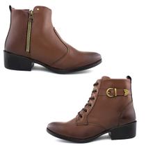 Kit 2 Bota Feminina Low Cab Country & Bota Texas Low Cab