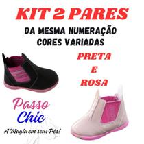 KIT 2 Bota Jeca Botinha Jequinha Caipira Infantil para Menina Estilo Festa Junina Super Confortável KIT 2 Bota Jeca Botinha Jequinha Caipira Infantil para Menina Estilo Festa Junina Super Confortável