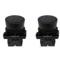 Kit 2 botão pulso plastico lk2-ea21 (preto) 1na lukma Kit 2 botão pulso plastico lk2-ea21 (preto) 1na lukma