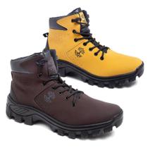 Kit 2 Botas Adventure Venetto Masculino Couro Confortável