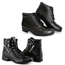 Kit 2 Botas Feminina Cano Curto Conforto Casual Dia a Dia Kit 2 Botas Feminina Cano Curto Conforto Casual Dia a Dia