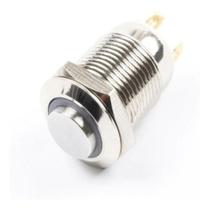 Kit 2 Botões Inox LED 12V 12mm Antivandalismo IP66