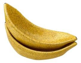 Kit 2 Bowl Banana Split Cerâmica Para Frutas E Sobremesas