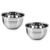 Kit 2 bowl tigela mixing em aço inox de 26cm - DK