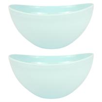 Kit 2 Bowls Alimentos Petisco Doces 600ml Azul