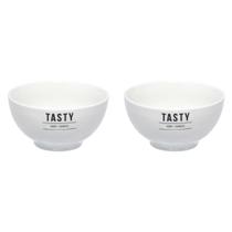 Kit 2 Bowls De Porcelana Branco Manhattan 440ml - Hauskraft