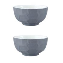 Kit 2 Bowls Porcelana Cinza Para Cozinha 250 Ml Kit 2 Bowls Porcelana Cinza Para Cozinha 250 Ml