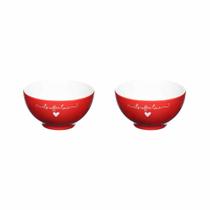 Kit 2 Bowls Porcelana Redondo Vermelho 440ML Western