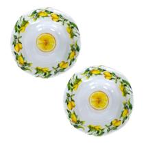 Kit 2 Bowls Tigela Melamina Limão Siciliano 230ml Para Casal Kit 2 Bowls Tigela Melamina Limão Siciliano 230ml Para Casal