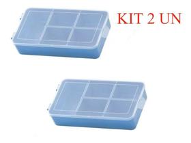 KIT 2 Box Caixa Organizador Paramount 5 Divisorias P - 142