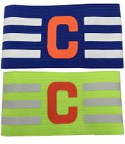 Kit 2 Braçadeiras Faixa de Capitão Elástica de Futebol