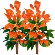 Kit 2 Brasileirinho Croton Artificial Grande Sem Vaso Decoração - Flor de Mentirinha