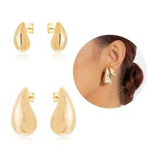 Kit 2 Brincos de Gota Hailey Ouro 18k