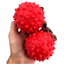 Kit 2 Brinquedo Cachorro Bolinha Maciça E Cravo 60mm