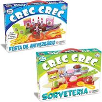 Kit 2 Brinquedo Comidinha Crec Crec Sorveteria e Aniversário