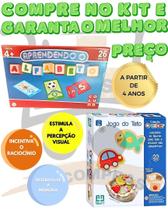 Kit 2 Brinquedo Didatico 4 Anos Aprendendo O Alfabeto Infantil Jogo Do Tato Sensorial Encaixe